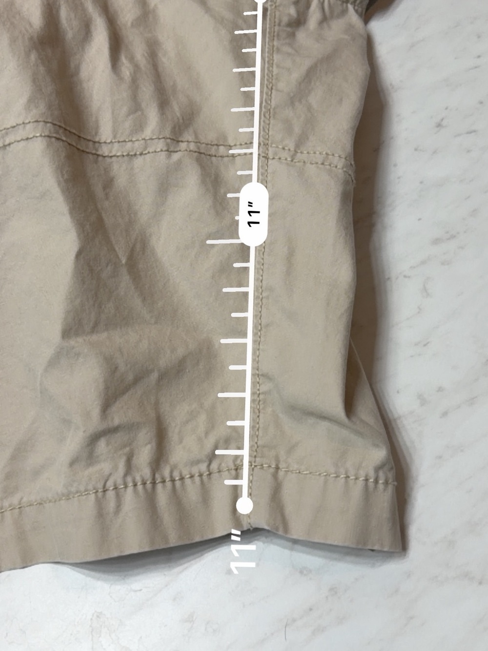 Old Navy Mens 44 Tall Khaki Cargo Shorts Beige Cotton Utility Casual Outdoor - Picture 5 of 5